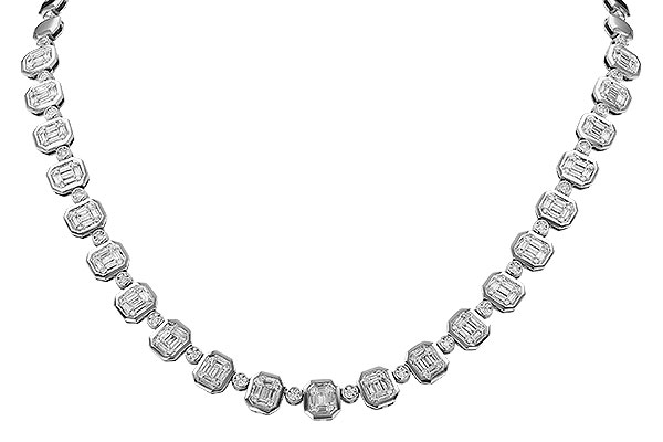 14K White Gold Diamond Necklace