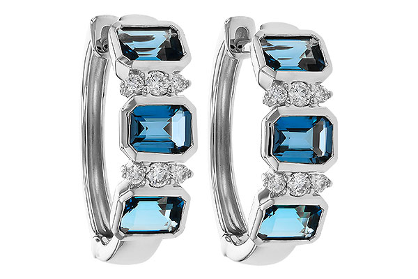 14K White Gold Topaz Earrings