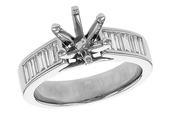 14K White Gold Diamond Semi-Mount Ring