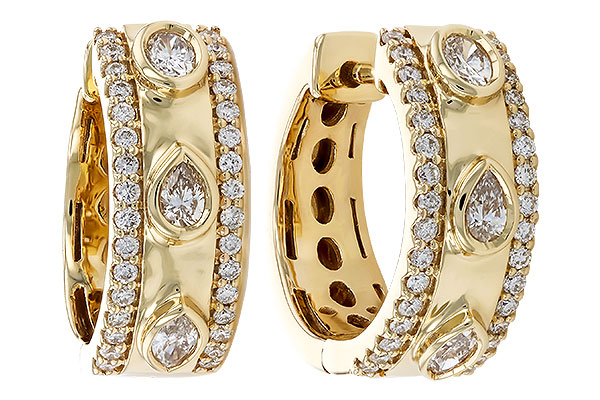 14K Yellow Gold Diamond Earrings
