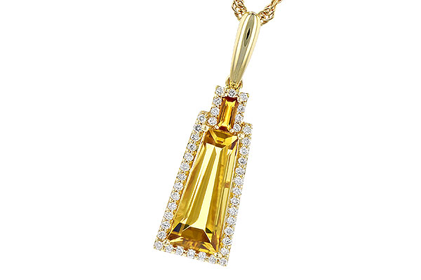 14K Yellow Gold Citrine Necklace
