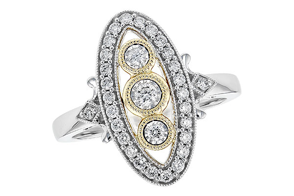 14K Two-Tone Diamond Ring