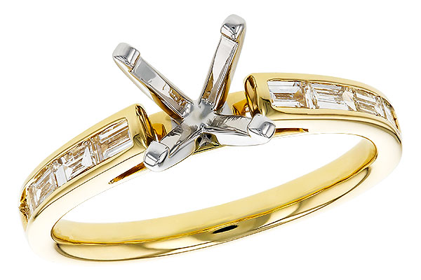 14K Yellow Gold Diamond Semi-Mount Ring