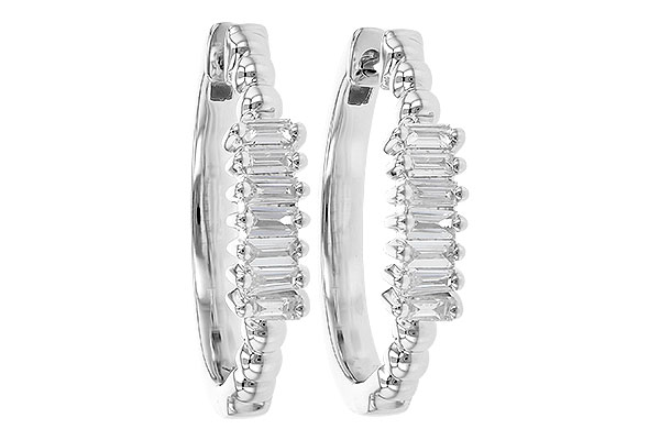 14K White Gold Diamond Earrings