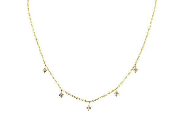 14K Yellow Gold Diamond Necklace