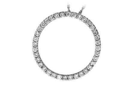 14K White Gold Diamond Necklace
