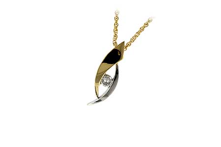 14K Two-Tone Diamond Necklace