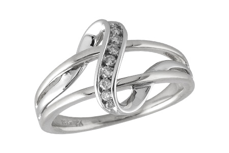 14K White Gold Diamond Ring