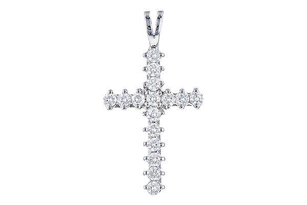 14K White Gold Diamond Pendant