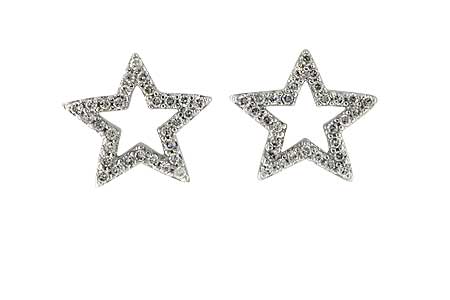 14K White Gold Diamond Earrings