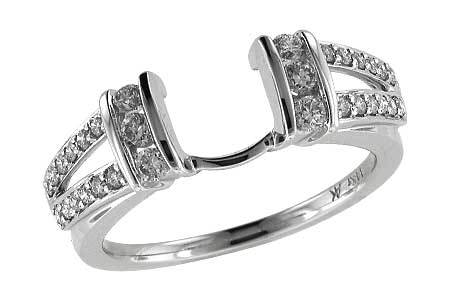 14K White Gold Diamond Ring Enhancer