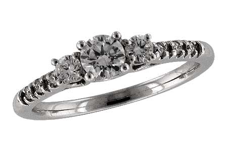 14K White Gold Diamond Ring
