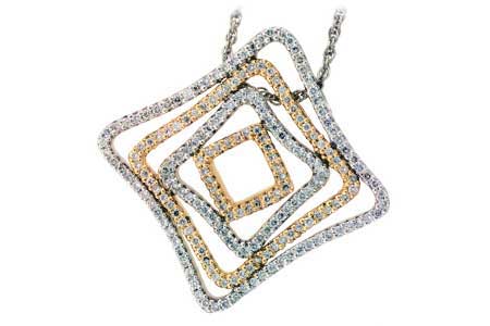 14K Two-Tone Diamond Necklace