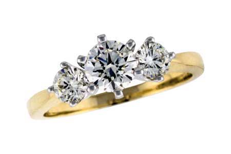 14K Yellow Gold Diamond Ring
