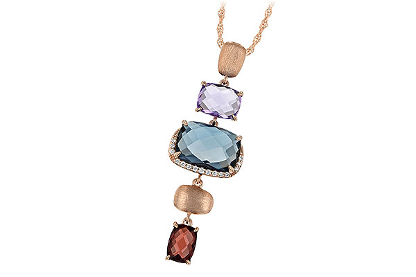 14K Rose Gold Amethyst Necklace