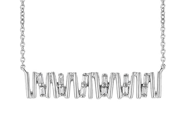 14K White Gold Diamond Necklace