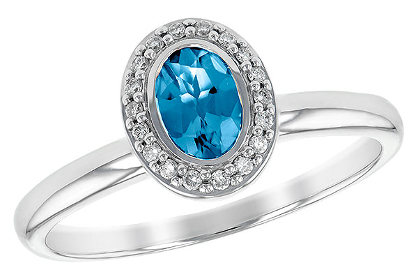 14K White Gold Topaz Ring