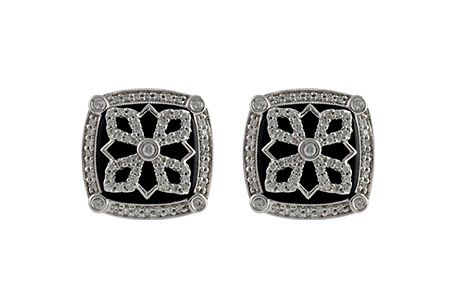 14K White Gold Diamond Earrings