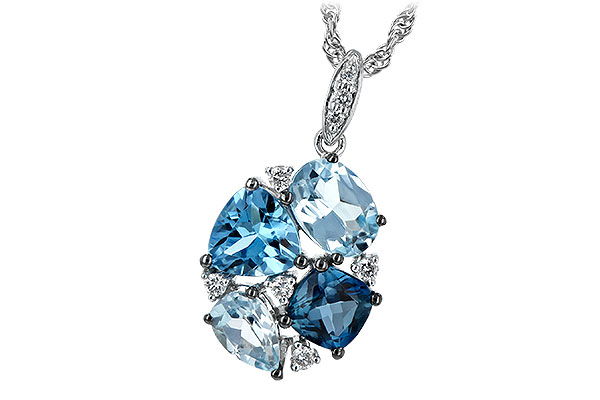14K White Gold Topaz Necklace