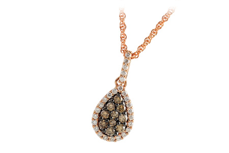 14K Rose Gold Diamond Necklace