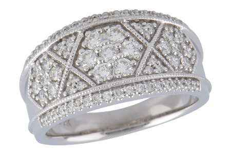 14K White Gold Diamond Anniversary Band