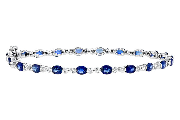 14K White Gold Sapphire Bracelet