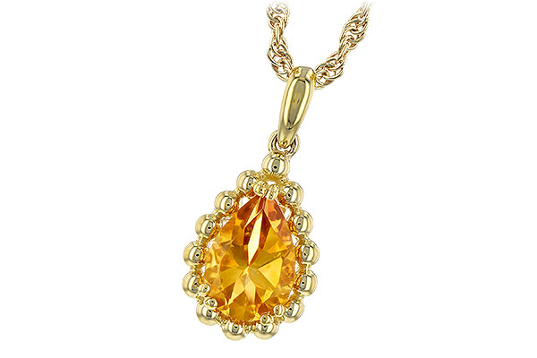 14K Yellow Gold Citrine Necklace