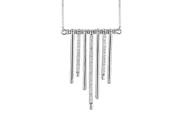 14K White Gold Diamond Necklace