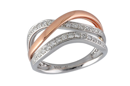 14K Two-Tone Diamond Anniversary Band