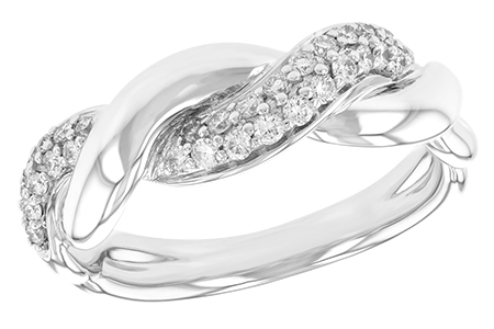 14K White Gold Diamond Anniversary Band