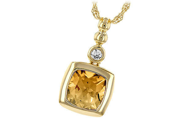 14K Yellow Gold Citrine Necklace