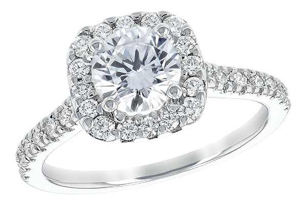 14K White Gold Diamond Semi-Mount Ring