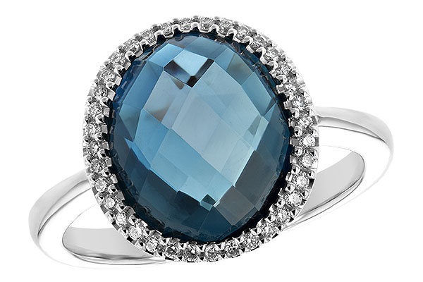 14K White Gold Topaz Ring