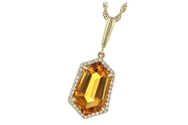 14K Yellow Gold Citrine Necklace