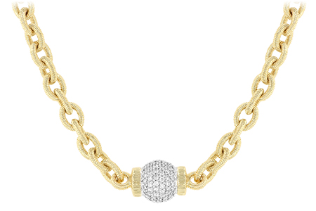 14K Two-Tone Diamond Necklace
