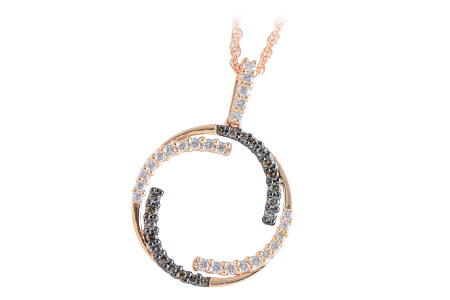 14K Rose Gold Diamond Necklace