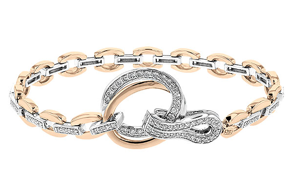 14K Two-Tone Diamond Bracelet