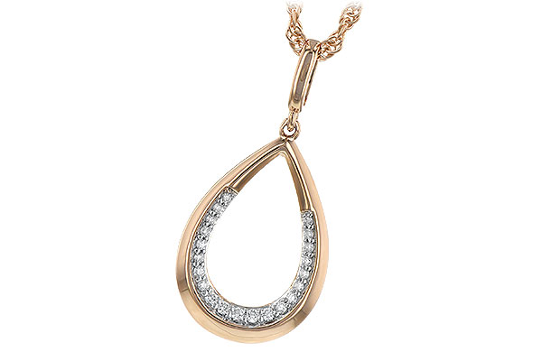 14K Rose Gold Diamond Necklace