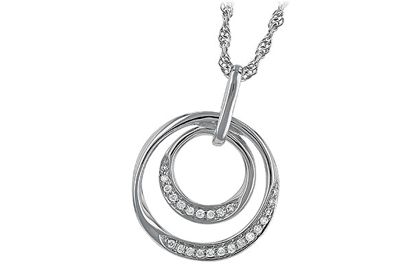 14K White Gold Diamond Necklace