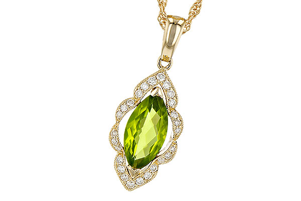 14K Yellow Gold Peridot Necklace