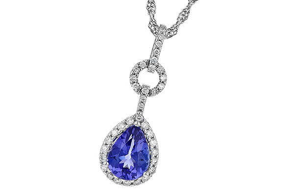 14K White Gold Tanzanite Necklace