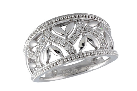 14K White Gold Diamond Anniversary Band