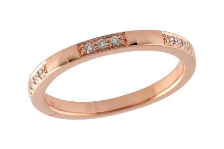 14K Rose Gold Diamond Anniversary Band