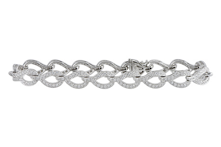 14K White Gold Diamond Bracelet