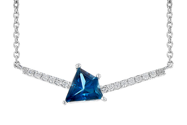 14K White Gold Topaz Necklace
