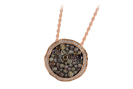14K Rose Gold Diamond Necklace