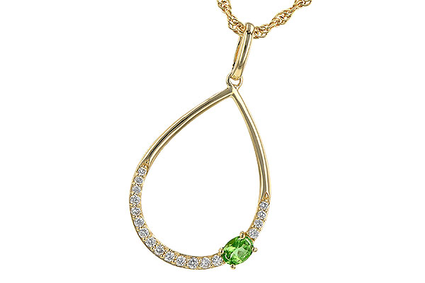 14K Yellow Gold Garnet Necklace