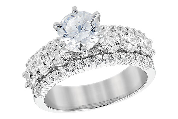 14K White Gold Diamond Semi-Mount Ring