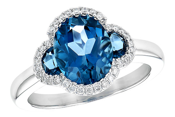 14K White Gold Topaz Ring