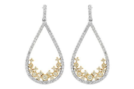 14K Two-Tone Diamond Earrings